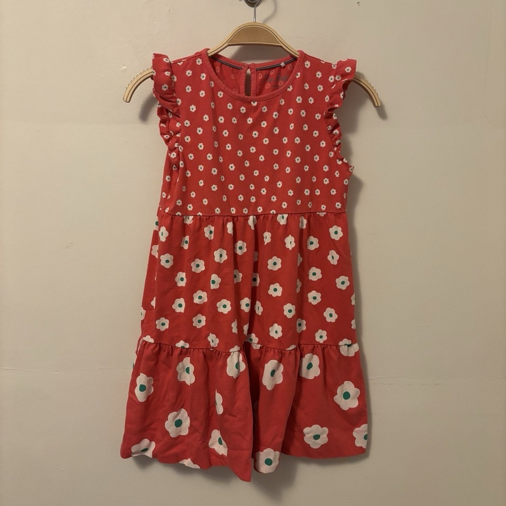 Mini‎ Boden Girls Size 9-10 Years Pink Flower Dress Ruffle Girly